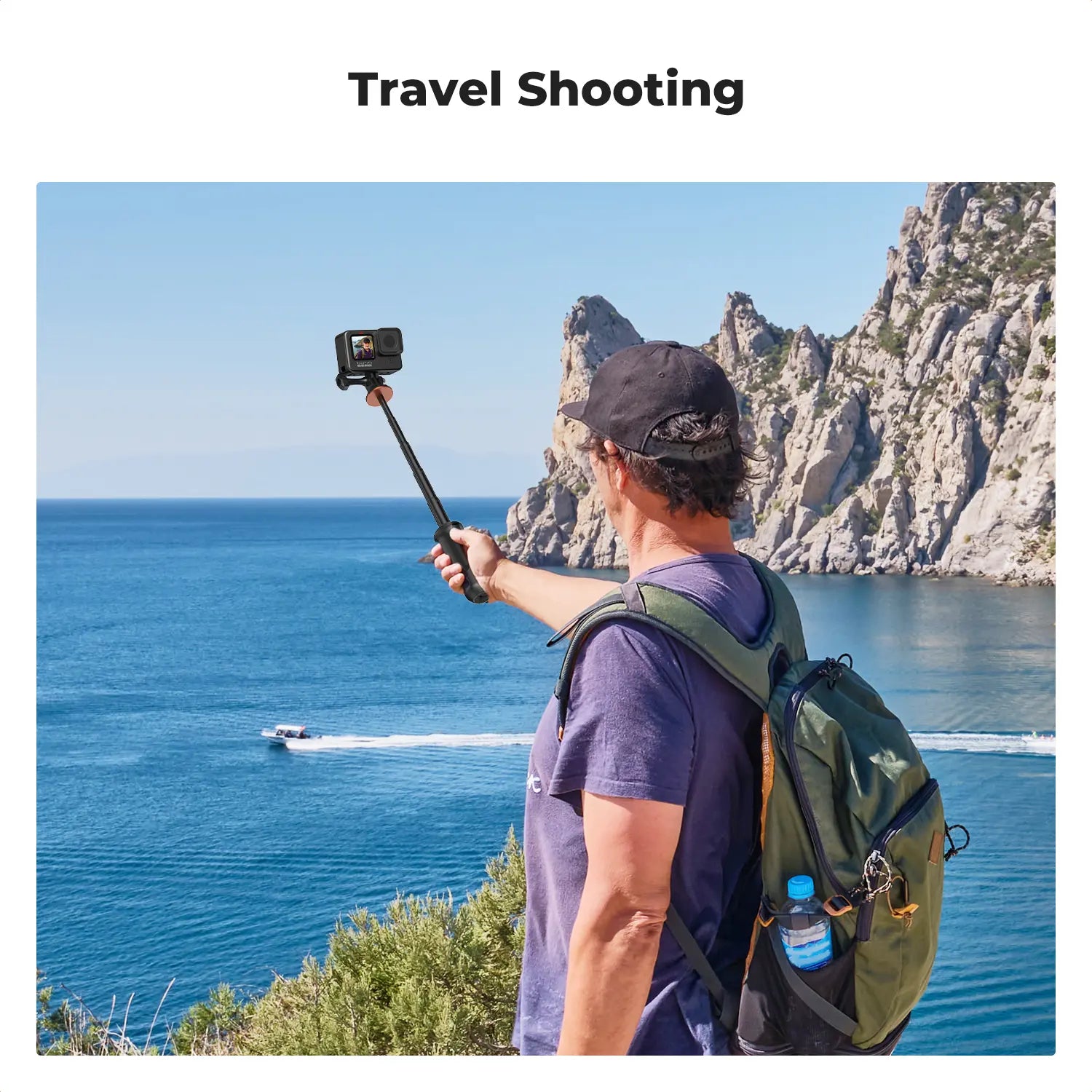 [K&F CONCEPT]MS03 13''/33Cm Action Camera Mounts Stick Desktop Stand (Small Size) for Gopro, Action,Camera Video Recording Tripod Stand, Cellphone Clip for Smartphone Live Streaming Vlog Phone Selfie