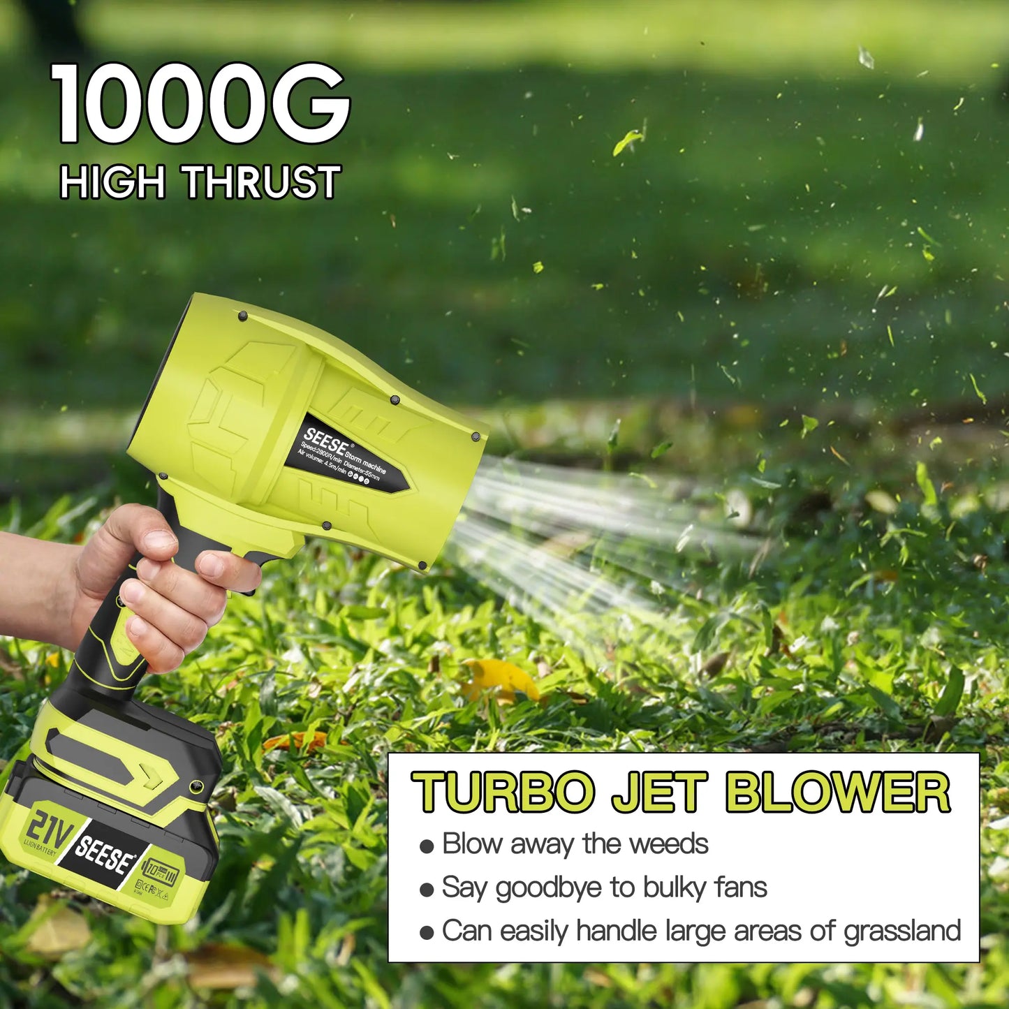 【Summervibes】Seese Cordless Leaf Blower Violent Turbofan,Brushlesspure Copper Motor Jet Fan with Battery,Cordlessturbo Super Power Air Duster, Car Drying after Wash, Snowremoval