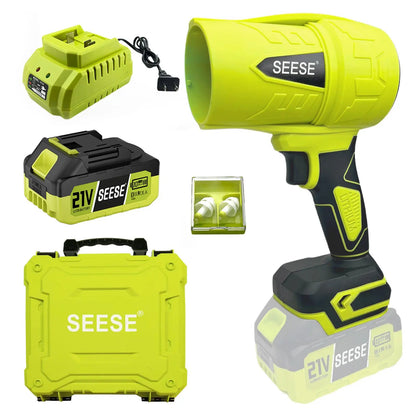 【Summervibes】Seese Cordless Leaf Blower Violent Turbofan,Brushlesspure Copper Motor Jet Fan with Battery,Cordlessturbo Super Power Air Duster, Car Drying after Wash, Snowremoval