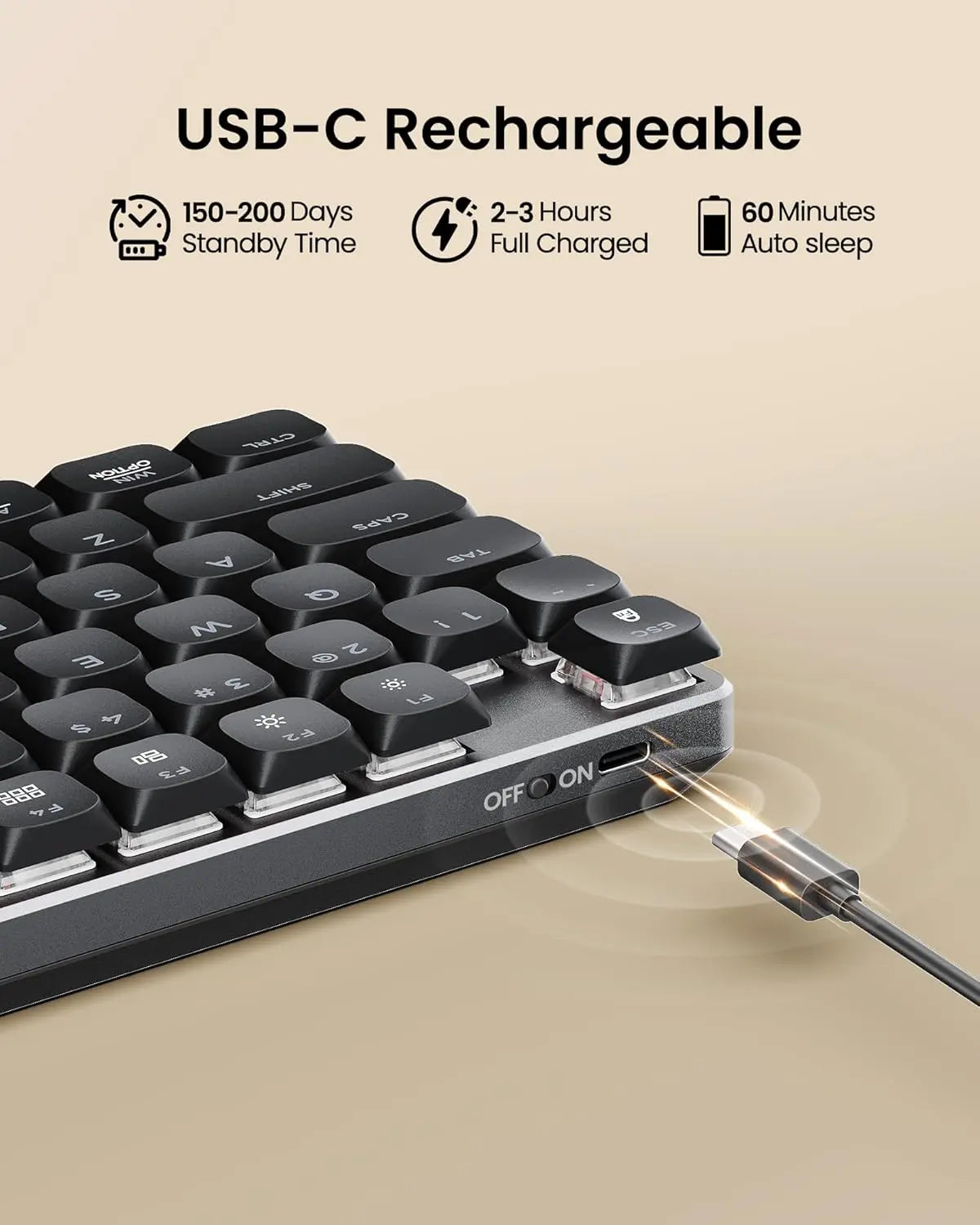 Protoarc Wireless Mechanical Keyboard, K310 Pro Backlit Bluetooth Aluminum Keyboard, 2.4G+Dual BT, Linear Red Switches, Programmable Keys, Low Profile Keys, Full Size, Rechargeable, Multi-Device