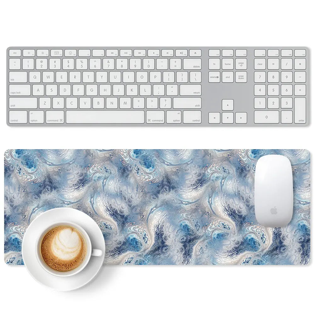 Large Gaming Mouse Pad Full Keyboard Laptop Computer Mouse Mat 31.5 X 11.8 Inches Waterproof Anti-Slip Neoprene Base for Home Office Geometric Design Summervibes