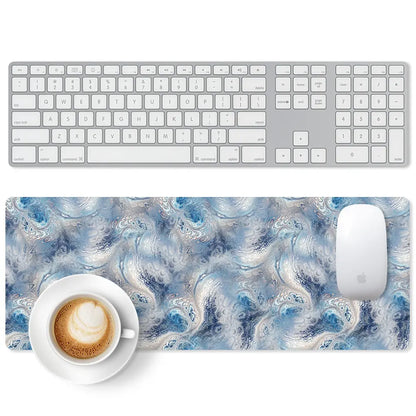 Large Gaming Mouse Pad Full Keyboard Laptop Computer Mouse Mat 31.5 X 11.8 Inches Waterproof Anti-Slip Neoprene Base for Home Office Geometric Design Summervibes
