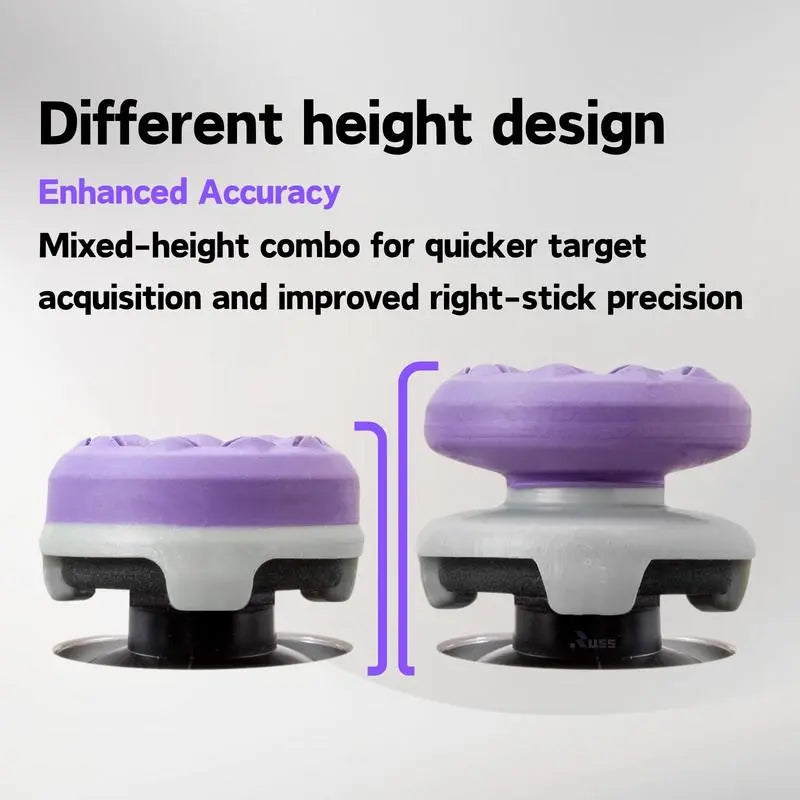 Professional Thumb Grips Joystick Cap Analog Stick Cover, Thumbsticks Grips for PS5/PS4, XBOX, 2 Thumbsticks - 1 High-Rise, 1 Mid-Rise Grips