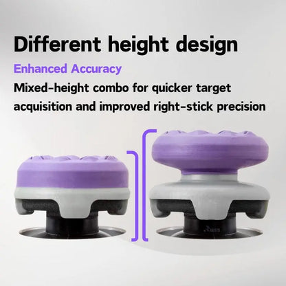 Professional Thumb Grips Joystick Cap Analog Stick Cover, Thumbsticks Grips for PS5/PS4, XBOX, 2 Thumbsticks - 1 High-Rise, 1 Mid-Rise Grips