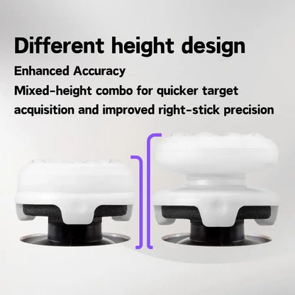 Professional Thumb Grips Joystick Cap Analog Stick Cover, Thumbsticks Grips for PS5/PS4, XBOX, 2 Thumbsticks - 1 High-Rise, 1 Mid-Rise Grips
