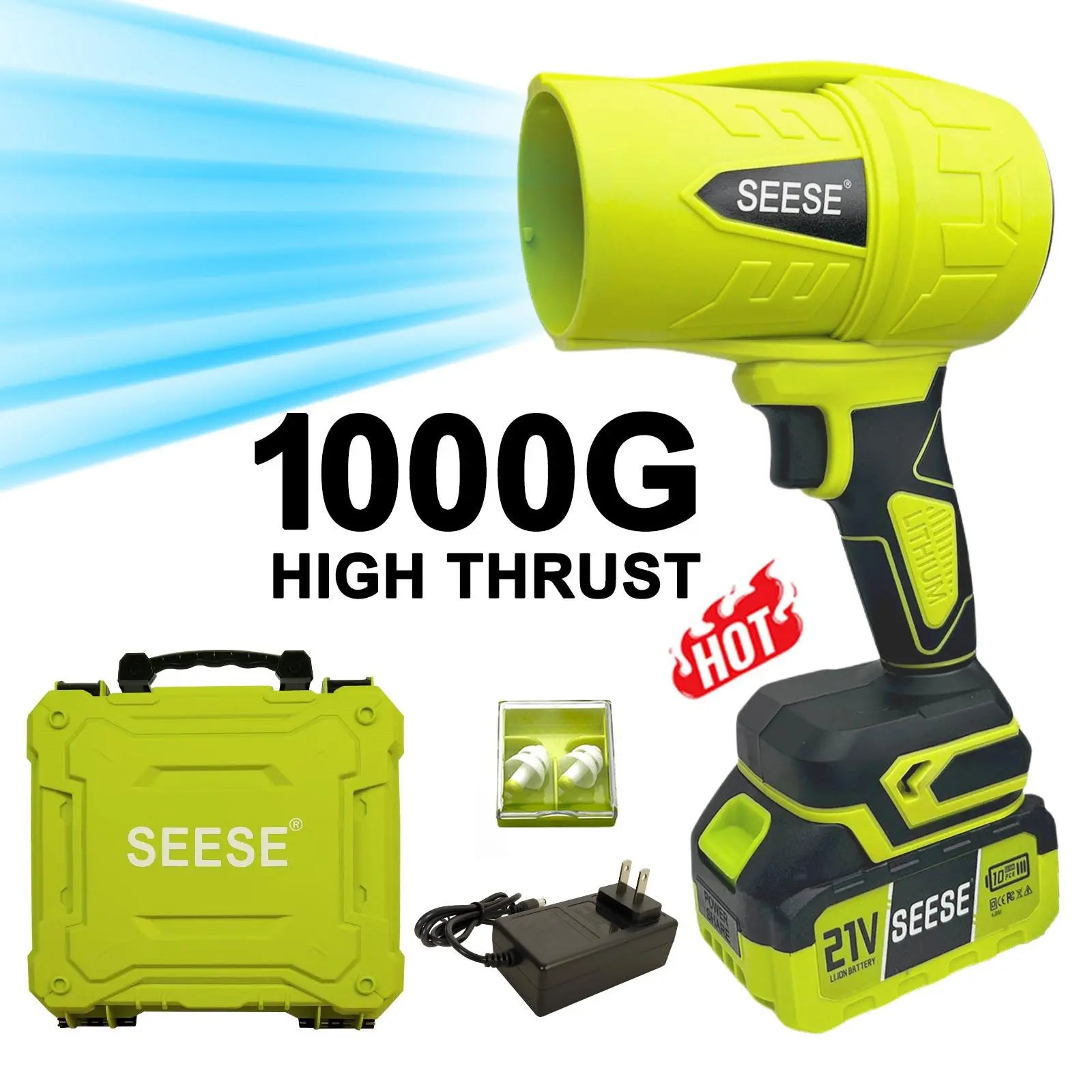 【Summervibes】Seese Cordless Leaf Blower Violent Turbofan,Brushlesspure Copper Motor Jet Fan with Battery,Cordlessturbo Super Power Air Duster, Car Drying after Wash, Snowremoval