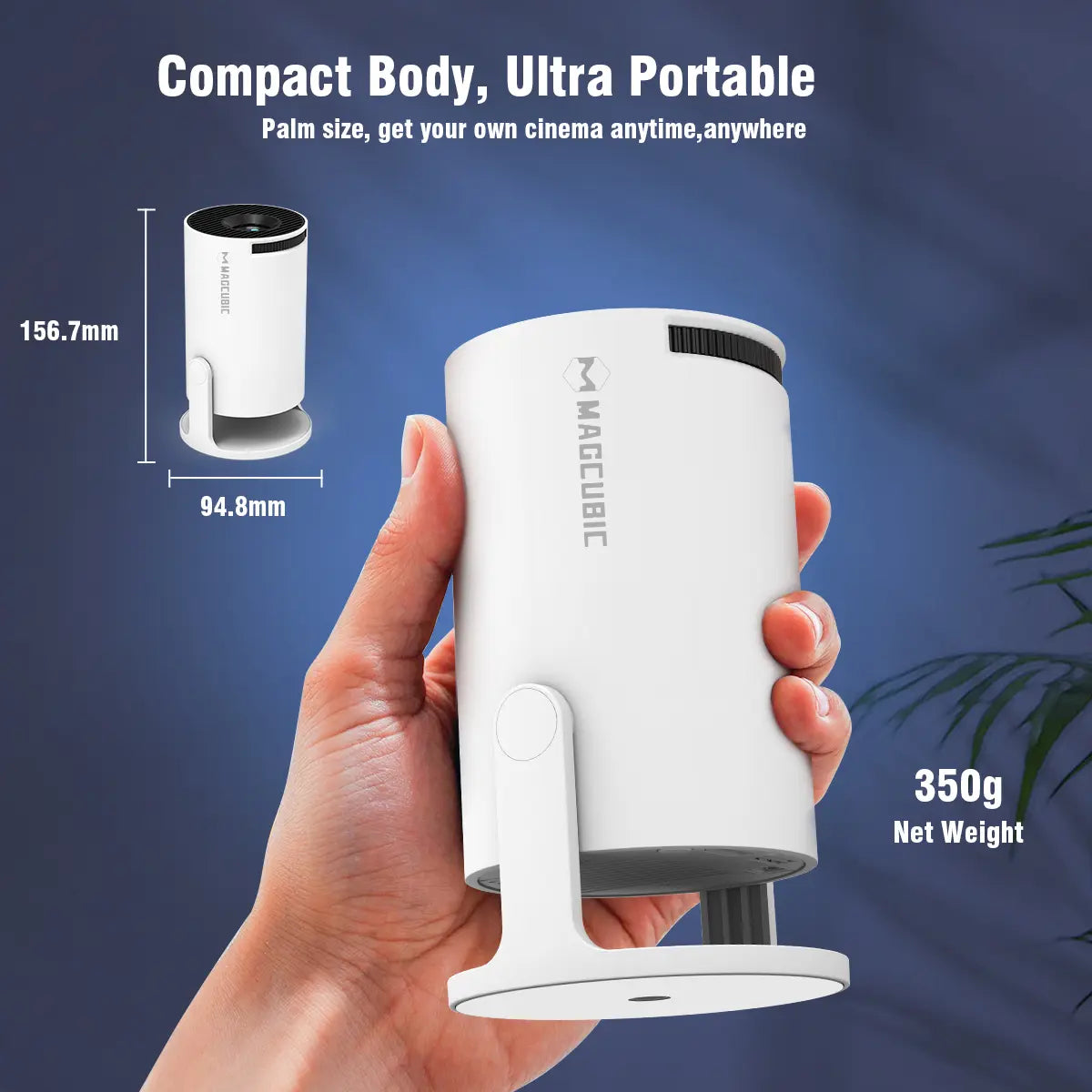 [US Warehouse] Magcubic Hy300Pro Projector 290ANSI Android 14.0 Dual Wifi6 8K 4K Decode Auto Keystone Correction Wireless BT5.4 130"Screen 1280*720P Built-In Speaker Allwinner H726 180° Rotatable Mini Portable Home Cinema Outdoor Audio Summervibes Gift