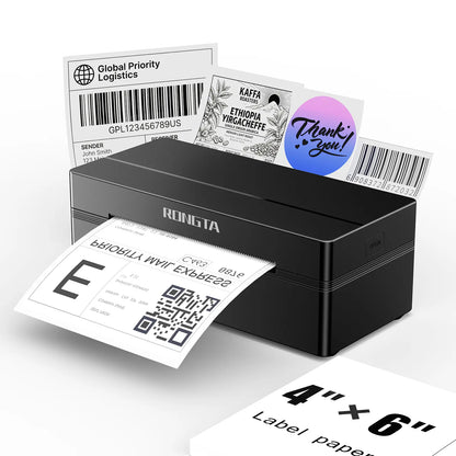 RT Shipping Label Printer, Bluetooth Wireless Thermal Label Printer, Compatible with Ios, Android, Windows, Mac, Chromebook, Widely Used for Etsy, Ebay, Shopify, USPS Printing Machine Outdoorfun