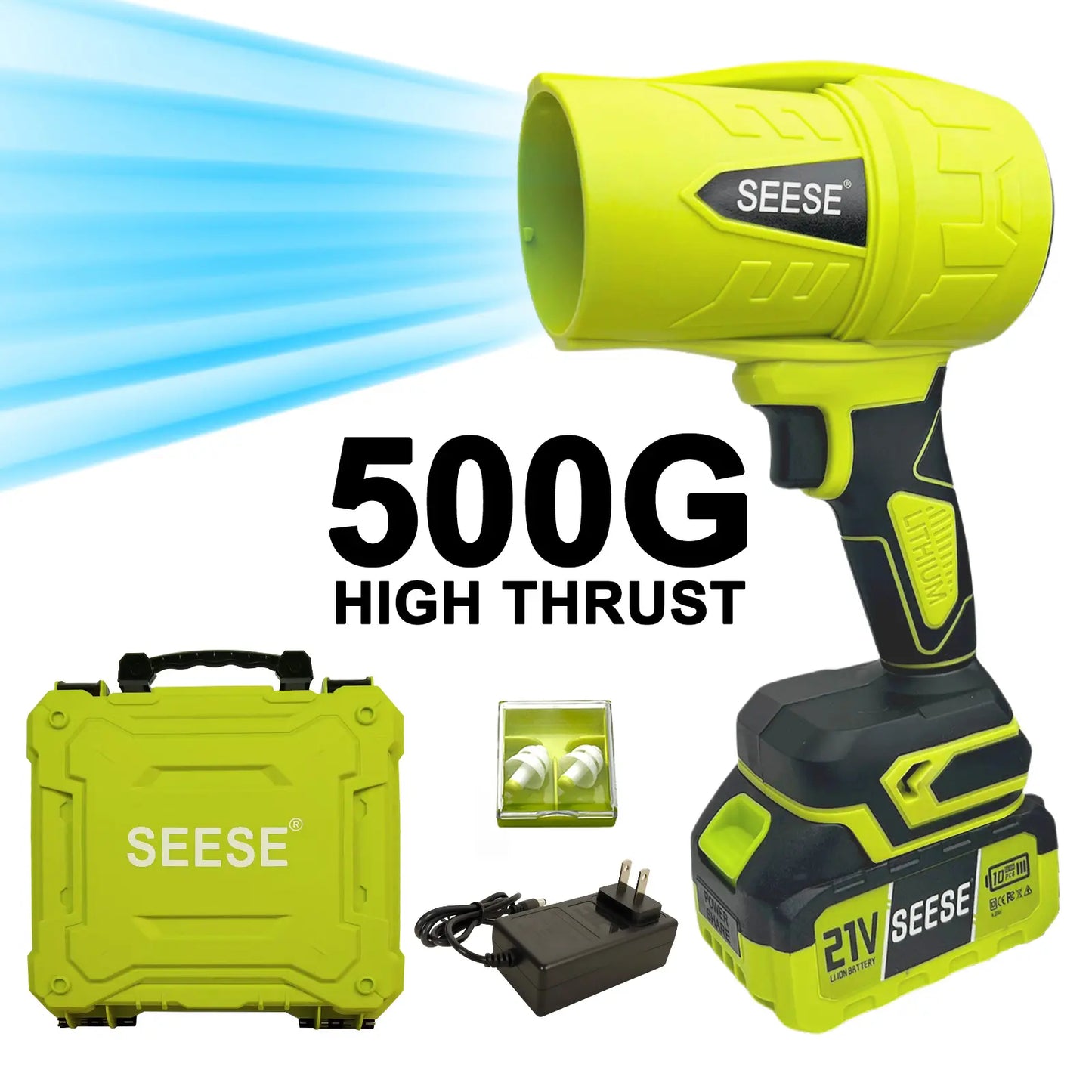 【Summervibes】Seese Cordless Leaf Blower Violent Turbofan,Brushlesspure Copper Motor Jet Fan with Battery,Cordlessturbo Super Power Air Duster, Car Drying after Wash, Snowremoval