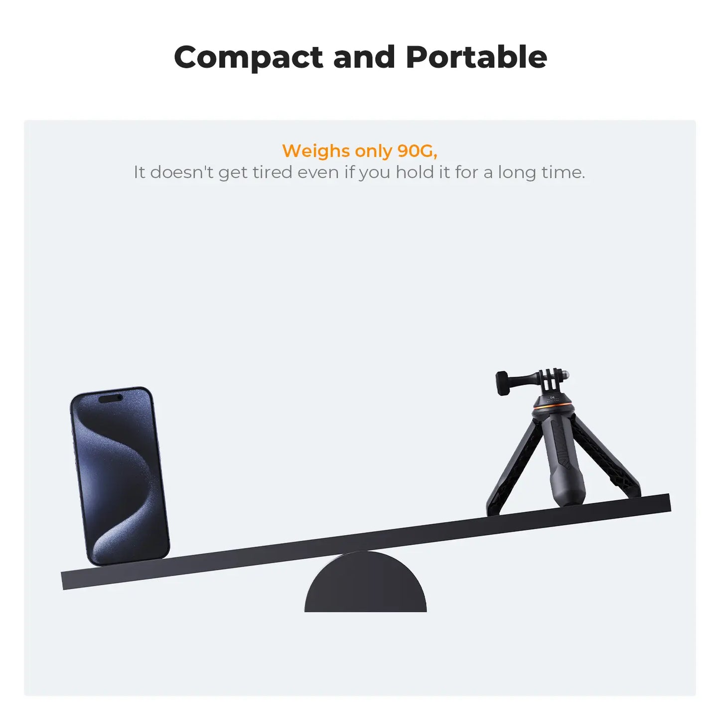 [K&F CONCEPT]MS03 13''/33Cm Action Camera Mounts Stick Desktop Stand (Small Size) for Gopro, Action,Camera Video Recording Tripod Stand, Cellphone Clip for Smartphone Live Streaming Vlog Phone Selfie