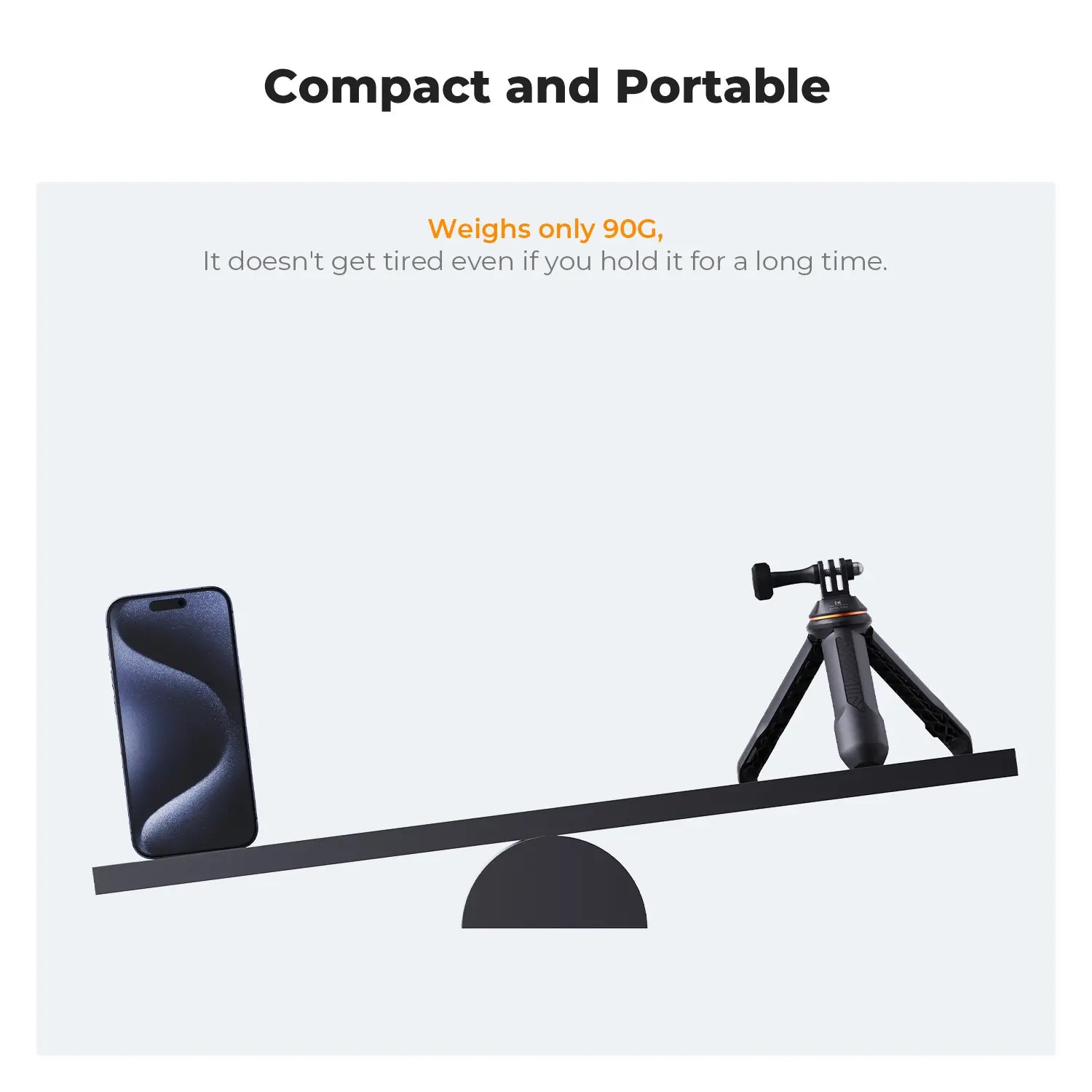 [K&F CONCEPT]MS03 13''/33Cm Action Camera Mounts Stick Desktop Stand (Small Size) for Gopro, Action,Camera Video Recording Tripod Stand, Cellphone Clip for Smartphone Live Streaming Vlog Phone Selfie