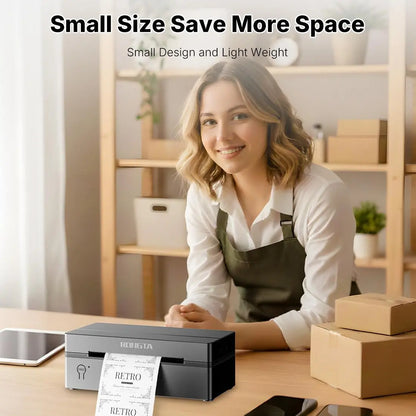 RT Shipping Label Printer, Bluetooth Wireless Thermal Label Printer, Compatible with Ios, Android, Windows, Mac, Chromebook, Widely Used for Etsy, Ebay, Shopify, USPS Printing Machine Outdoorfun