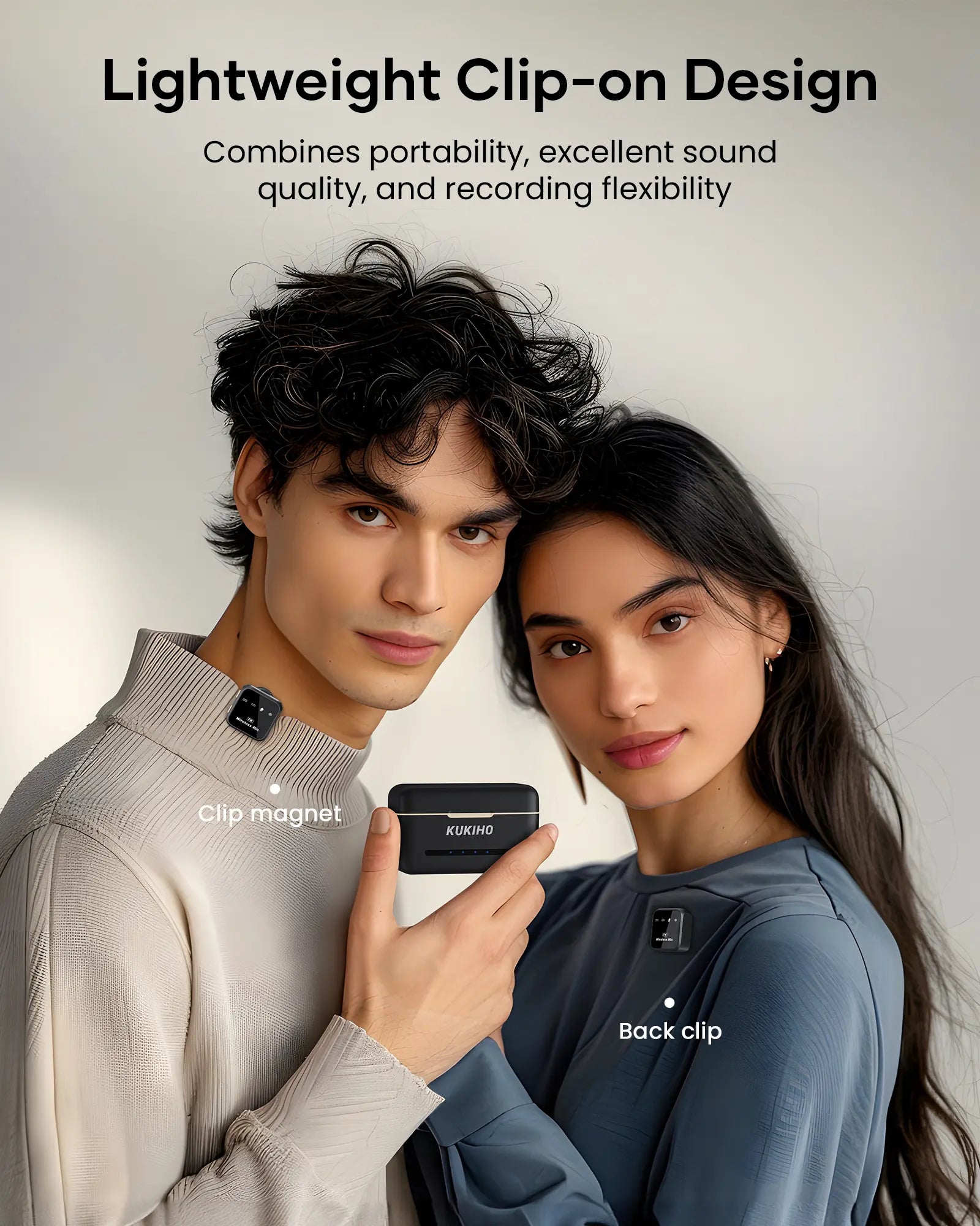 Mother'S Day Sale！Kukiho Wireless Lavalier Microphone for Iphone Ipad Android with Charging Case Audio Smartphone Audio Smartphone