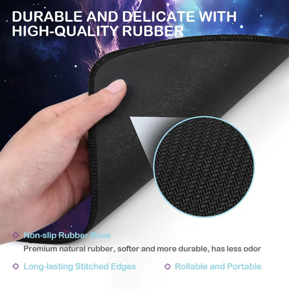 Large Gaming Mouse Pad Full Keyboard Laptop Computer Mouse Mat 31.5 X 11.8 Inches Waterproof Anti-Slip Neoprene Base for Home Office Geometric Design Summervibes