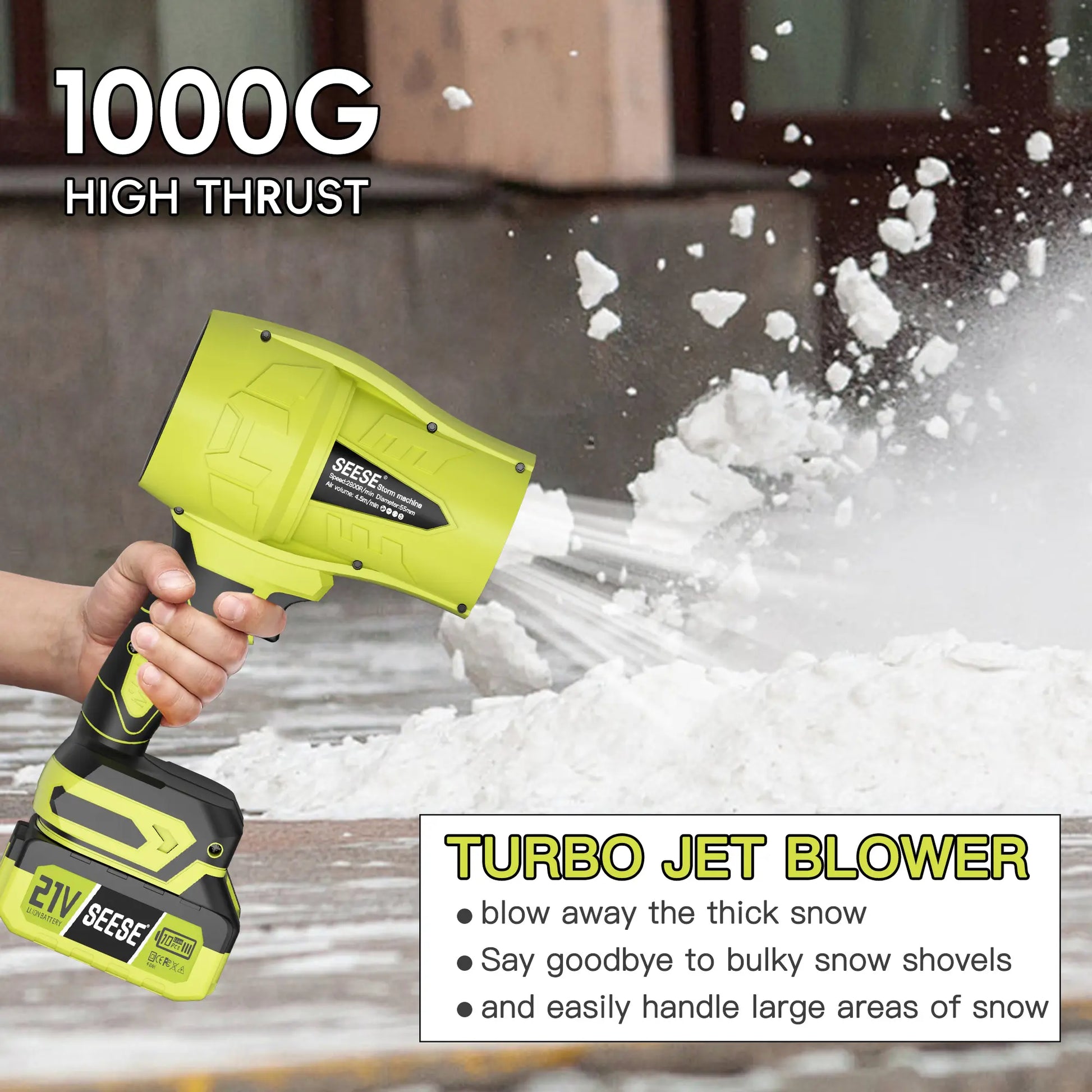 【Summervibes】Seese Cordless Leaf Blower Violent Turbofan,Brushlesspure Copper Motor Jet Fan with Battery,Cordlessturbo Super Power Air Duster, Car Drying after Wash, Snowremoval